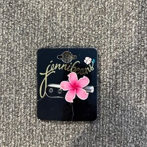 Pink and Silver Flower Hair Pin